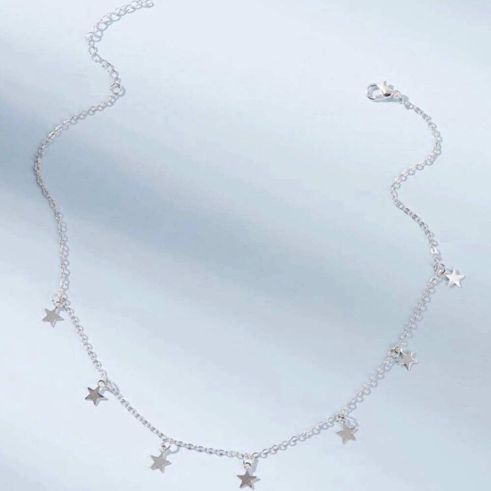 Silver Star Choker Necklace - Picture 3 of 3